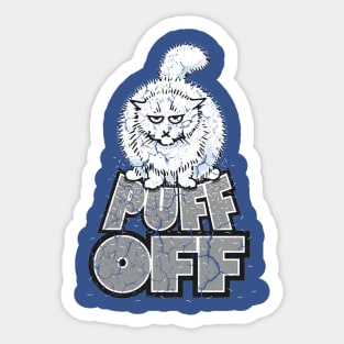 Angry Cat Puff Off Sticker